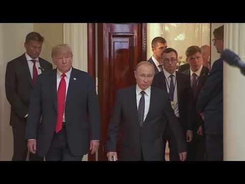 President Donald Trump says Russian leader Vladimir Putin 'has gone absolutely CRAZY!'