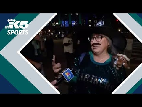 WATCH: Fans react to Mariners' Game 2 win; players speak at postgame press conference