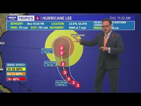 Monday evening Tropical update: Hurricane Lee expected to weaken; warm week expected in New Orleans