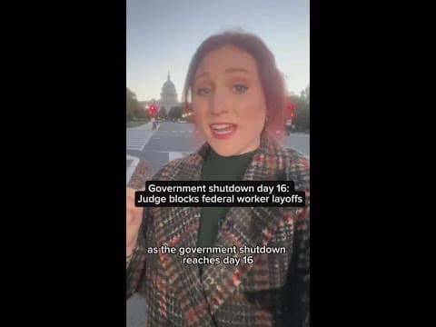 Shutdown reaches day 16 with a pause on fed firings