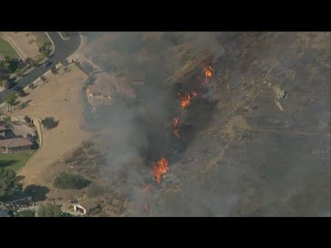 Fire crews battle vegetation fire in East San Diego County, forcing evacuation for some homes
