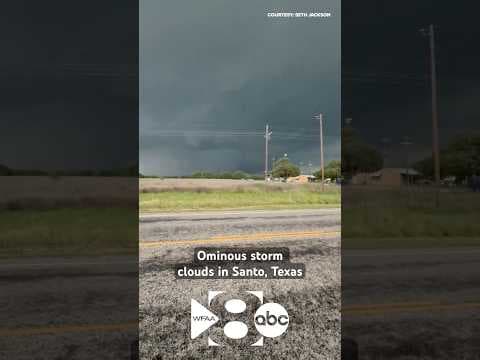 SEVERE STORMS ⛈️ | Video shows storm clouds in Santo, Texas.