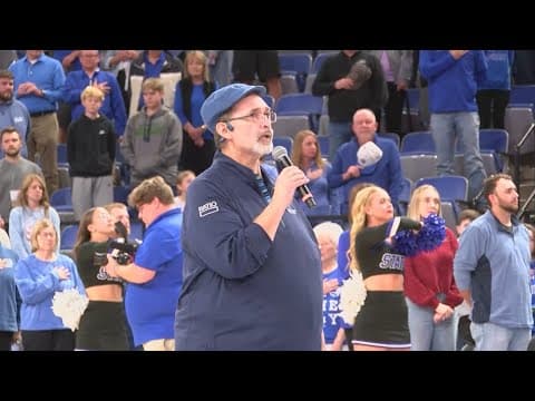 Richard Goodall sings at Indiana State basketball game, adds Pacers to schedule
