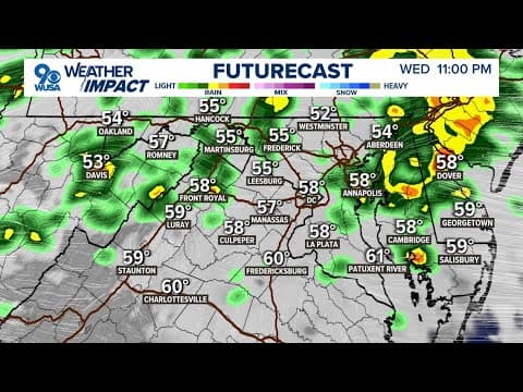 LIVE RADAR: More rain Wednesday night