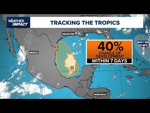 Tracking the tropics: Chance for development grows to 40% for spot in Gulf