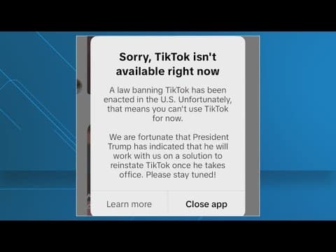 TikTok shuts down as ban takes effect in US