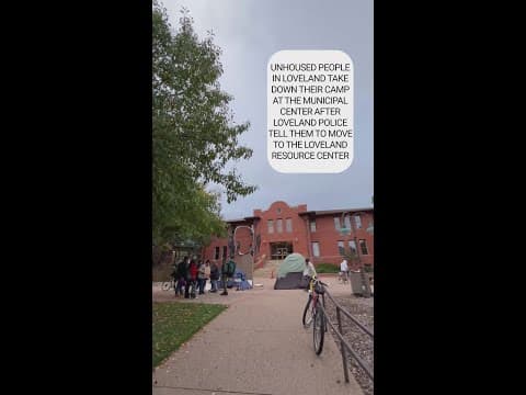 Unhoused people take down camp at Loveland municipal center