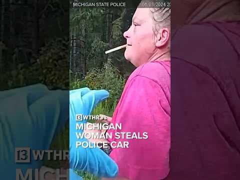 Michigan woman steals police car after struggle with officer | Via: NBC