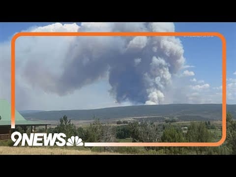 Wildfire burning southeast of Meeker