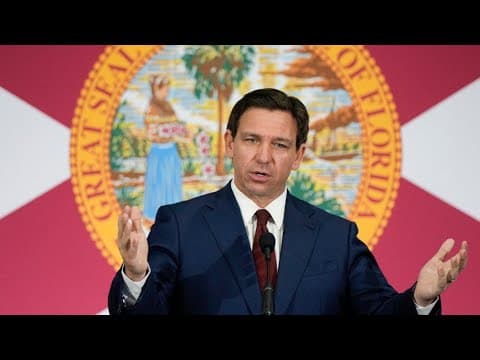 Gov. DeSantis holds a briefing at the state's emergency operations center ahead of T.S. Idalia