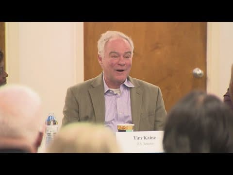 Sen. Tim Kaine calls the federal workforce cuts a 'war on veterans'