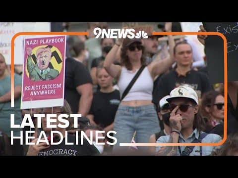 Latest Headlines | Protesters face off against police officers in Denver