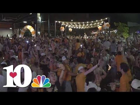 Fans celebrate after Vols win CWS National Championship, 6-5