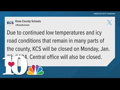 Several school closings across East TN on Monday due to icy conditions, including Knox County