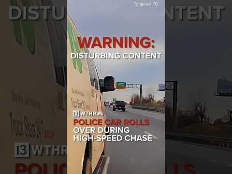 Police car rolls over in high-speed chase  with stolen U-Haul