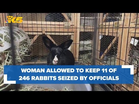 Pierce County woman allowed to keep 11 rabbits after hundreds were seized from overwhelmed rescue