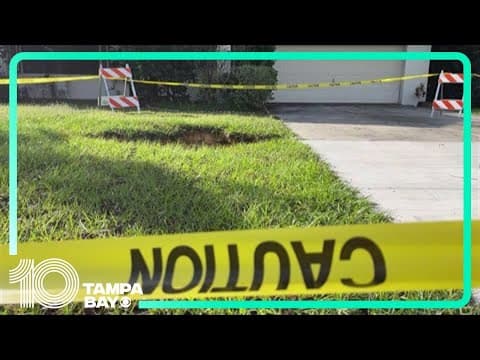 Sinkhole opens in lawn of Polk County home that saw sinkhole less than a year ago