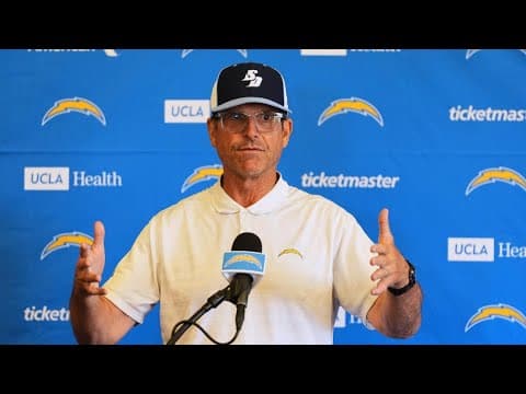 Chargers back in San Diego for 2 days at USD, where coach Harbaugh
began head coaching career