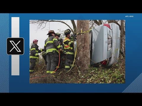 19-year-old man pulled from flipped car after north Indianapolis crash