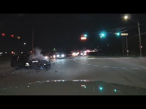 Dashcam video shows DPS State Trooper slam into 18-wheeler near Katy Freeway