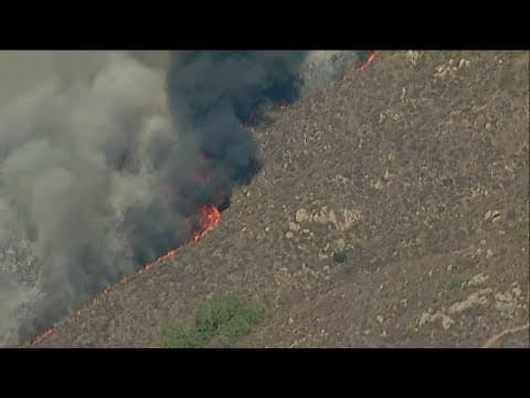 Evacuation orders issued after fire sparks in northeast San Diego County