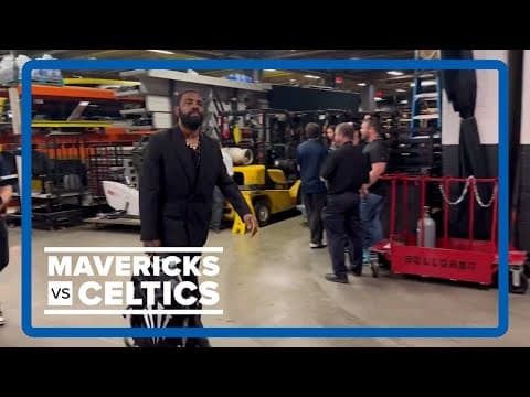 Kyrie Irving arrives before Game 2 of the NBA Finals