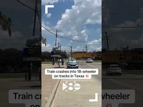 Texas train crash: 18-wheeler hit on tracks in Forney
