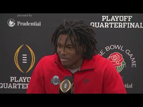 Ohio State WR Jeremiah Smith talks about performance this season, challenge of beating Oregon