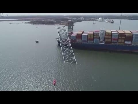 Crews begin cleanup at Baltimore bridge