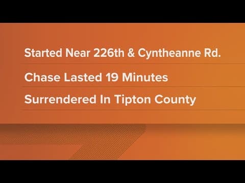 Woman arrested after leading Hamilton County deputies on chase through 3 counties on Christmas Day