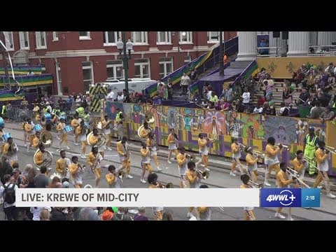 Krewe of Mid-City: Sophie B. Wright Charter School marching band