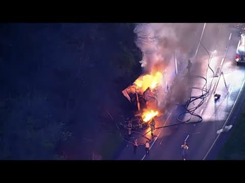 Tractor Trailer Fire: I-270 SB closed for fire.