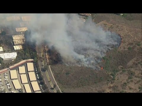 All evacuation warnings lifted, after a fire in Rancho Bernardo