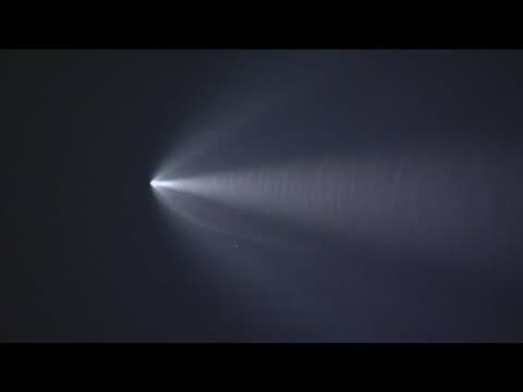 SpaceX Falcon 9 rocket launch visible across San Diego County