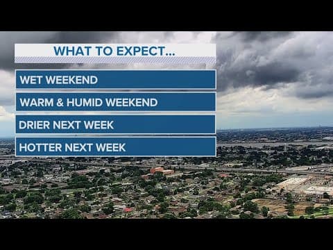 New Orleans Weather: Hotter temps on way after wet weekend ahead