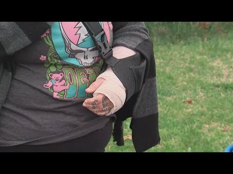 Woman suffers broken arm in gas station car theft ordeal