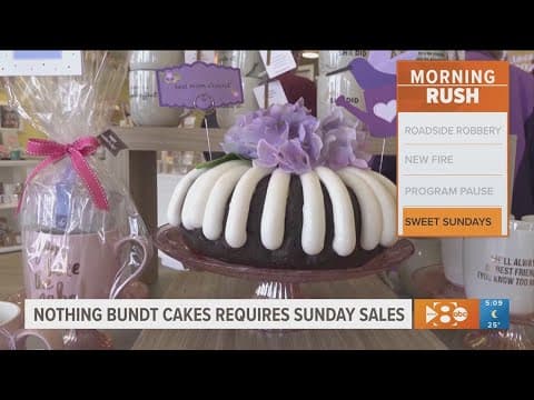 Nothing Bundt Cakes will now be open on Sundays