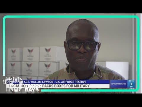 Tampa area non-profit run by high school senior packs supply boxes for military
