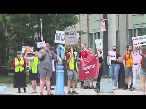 Protests held outside of NASA headquarters in DC