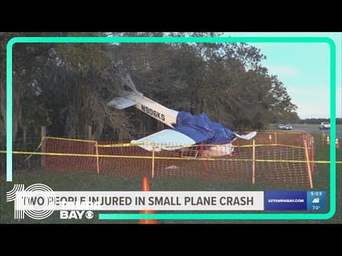 Small plane crashes near Zephyrhills airport, injuring 2 people