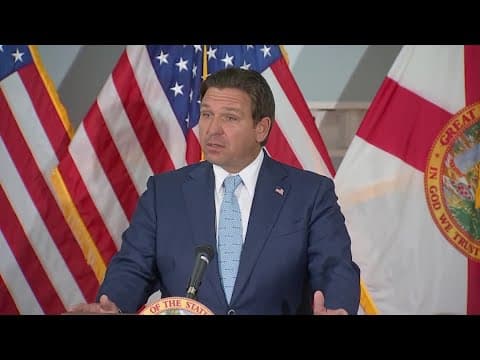 Gov. Ron DeSantis speaks at news conference