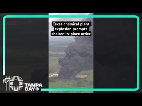 Texas chemical plant explosion prompts shelter-in-place order #shorts