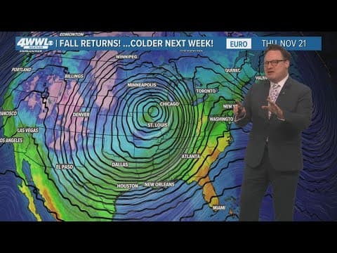 New Orleans Weather: More of a Fall-feel heading into the weekend, Winter-feel next week