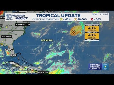 Tropical depression could still form early today in the Atlantic, NHC says