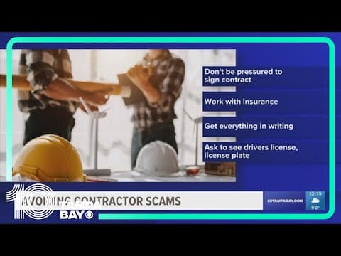 Pasco County Sheriff's Office shares tips to avoid contractor scams
