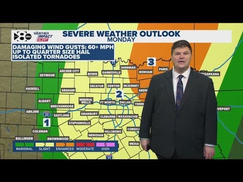 DFW Weather: Tracking severe storms heading into North Texas Monday