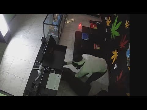 Burglary suspect breaks through walls to get to cannabis dispensary's safe | Surveillance