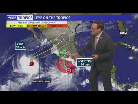 Saturday night tropical update: Watching Lidia and Invest 99