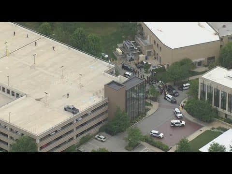 Police respond to a report of an active shooter at Villanova University