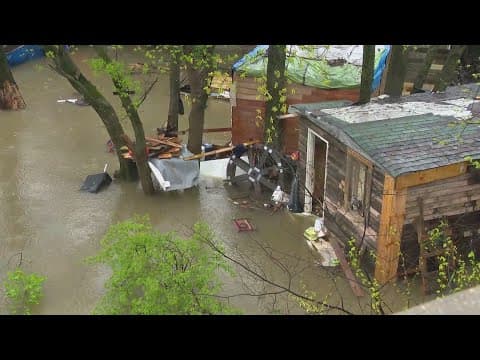 5 rescued from flooded encampment near Indy's southwest side